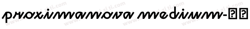proximanova medium字体转换